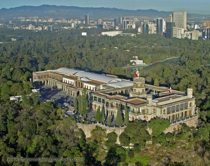 Aerial view of the Chapultepec Castle.